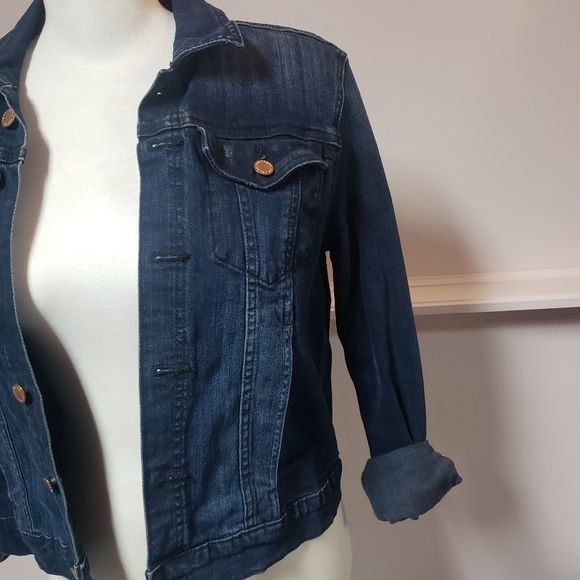 Joe Fresh denim jacket, size Large, dark blue - Picture 5 of 6